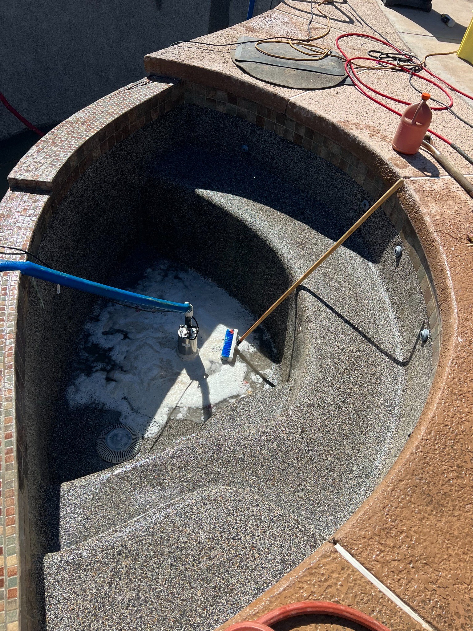 Deep cleaning – coping & deck